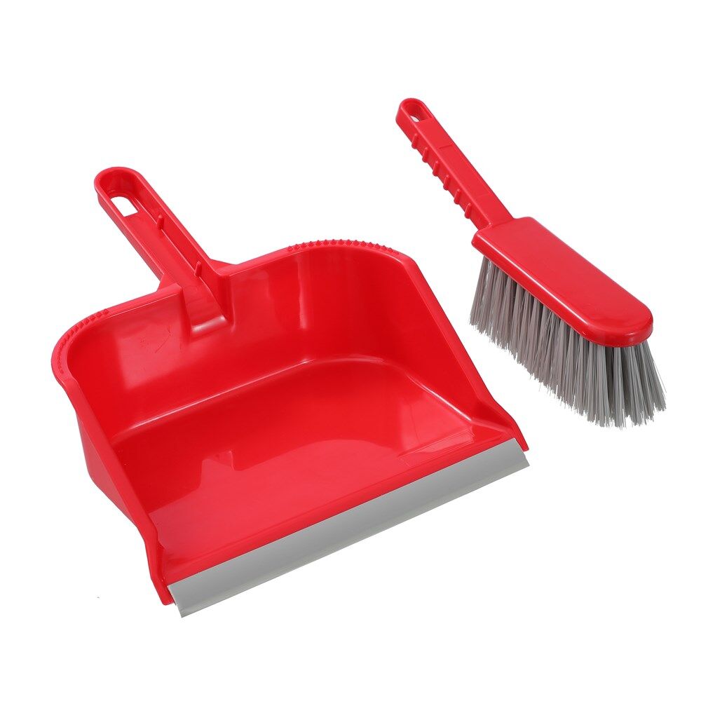 4PK Boxsweden Lightweight Prime Outdoor Wide Dustpan and Brush Assorted