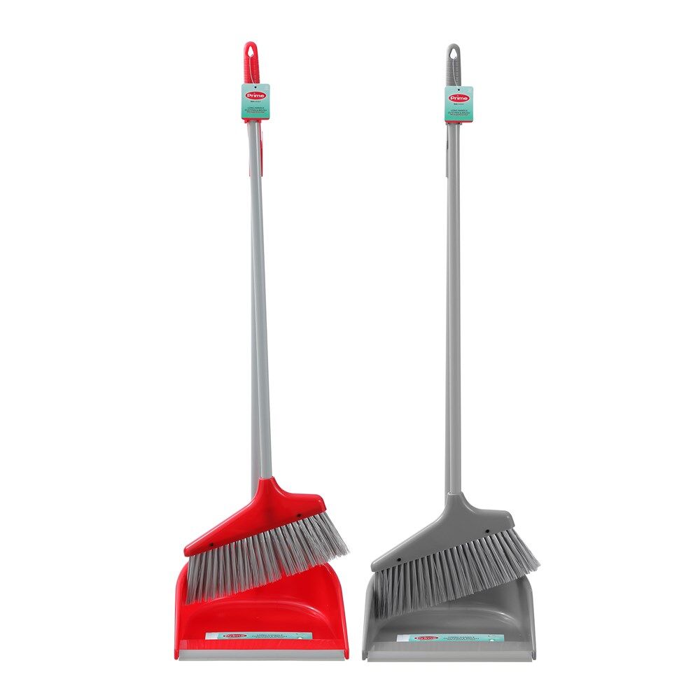 4PK Boxsweden Prime Tall Standing Cleaning Dustpan and Angled Brush Assorted