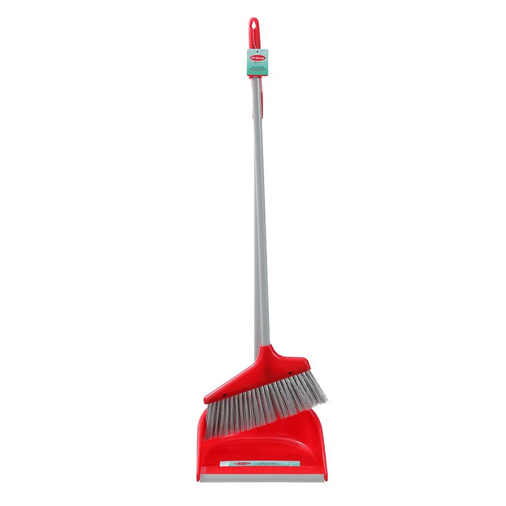 4PK Boxsweden Prime Tall Standing Cleaning Dustpan and Angled Brush Assorted