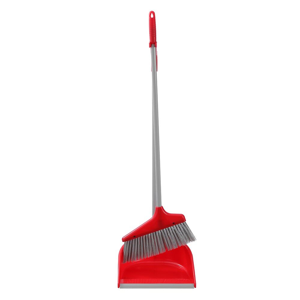 4PK Boxsweden Prime Tall Standing Cleaning Dustpan and Angled Brush Assorted