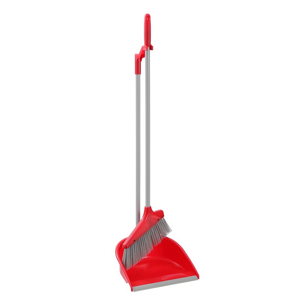 4PK Boxsweden Prime Tall Standing Cleaning Dustpan and Angled Brush Assorted