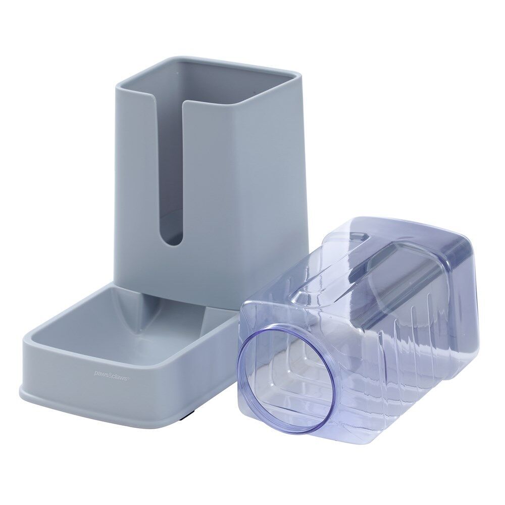 2PK Paws And Claws Gravity Pet Fresh Food Dispenser 3.4L/28.5x16.5x31cm Clear