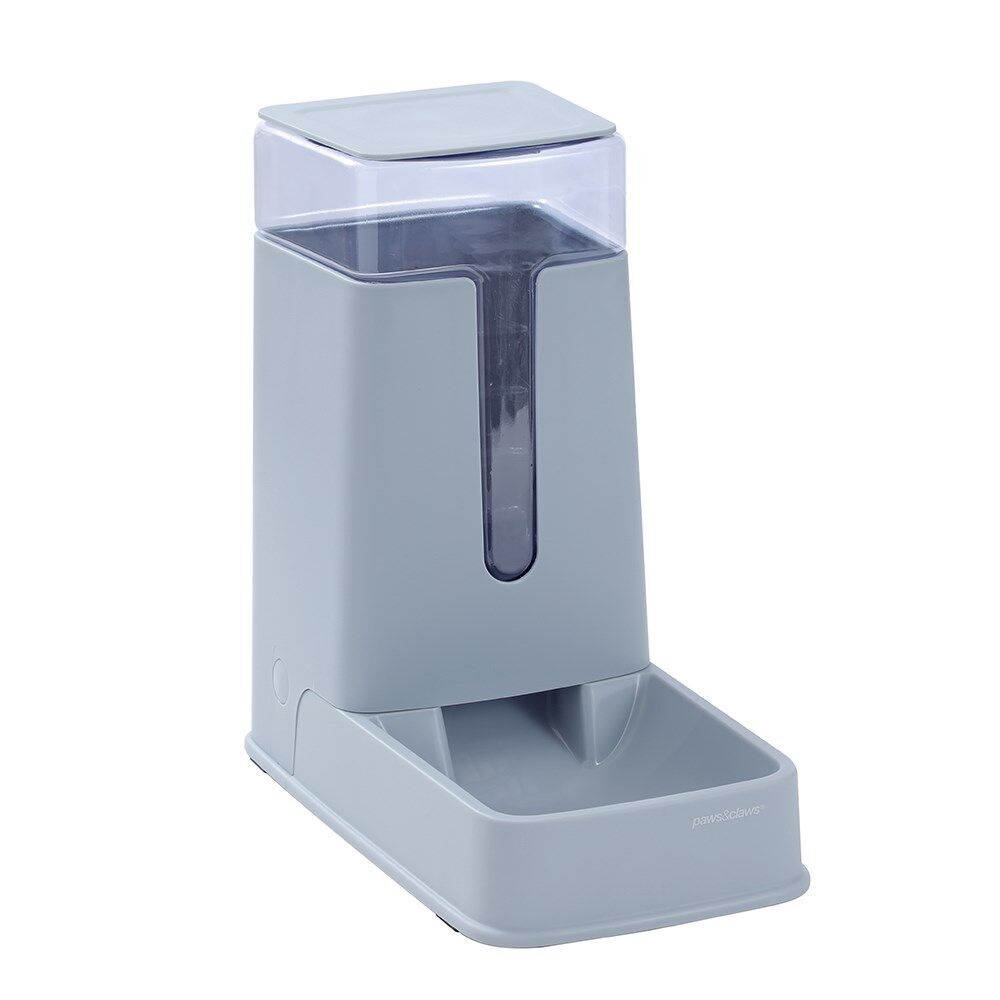 2PK Paws And Claws Gravity Pet Fresh Food Dispenser 3.4L/28.5x16.5x31cm Clear
