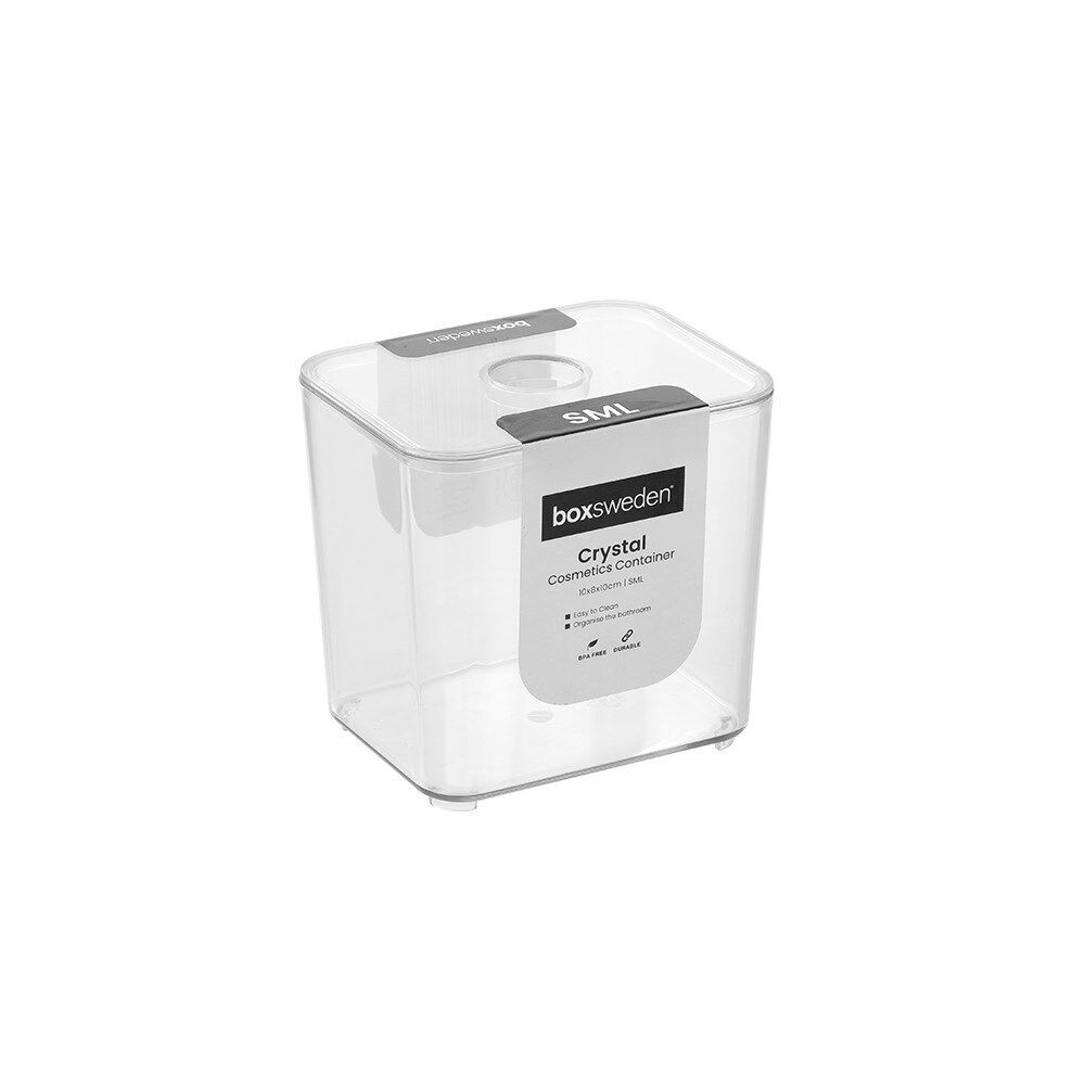12PK Boxsweden Cystal Cosmetics Storage/Container for Bathroom 10x8x10cm Clear