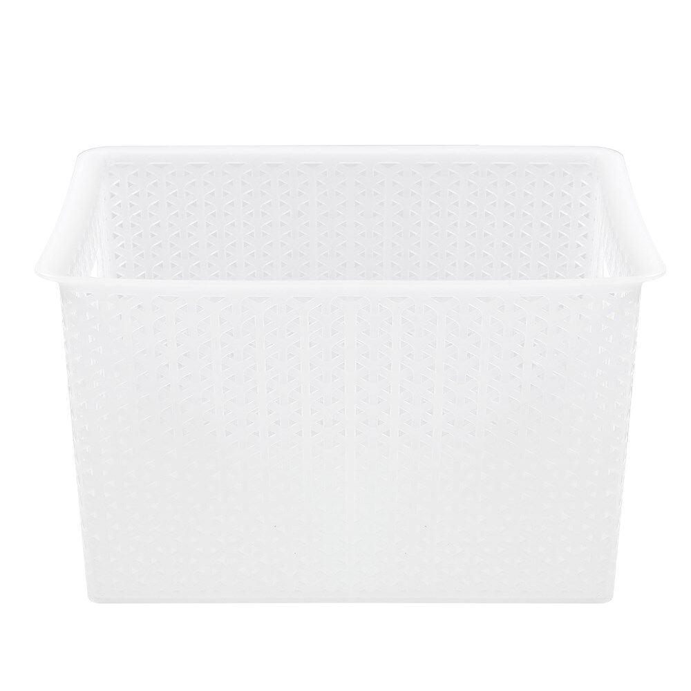 4PK Boxsweden Wicker Frost Versatile Extra Large Durable Basket 35L White