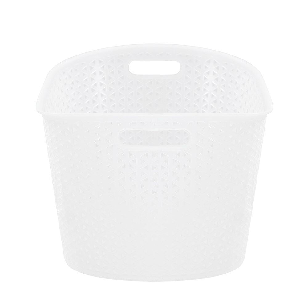 8PK Boxsweden Wicker Frost Lightweight Laundry Basket 50cm 24L White