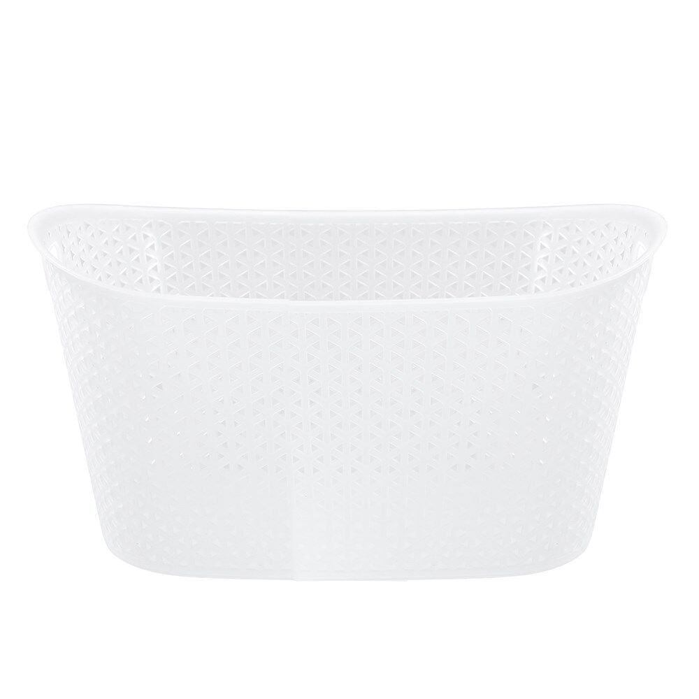 8PK Boxsweden Wicker Frost Lightweight Laundry Basket 50cm 24L White