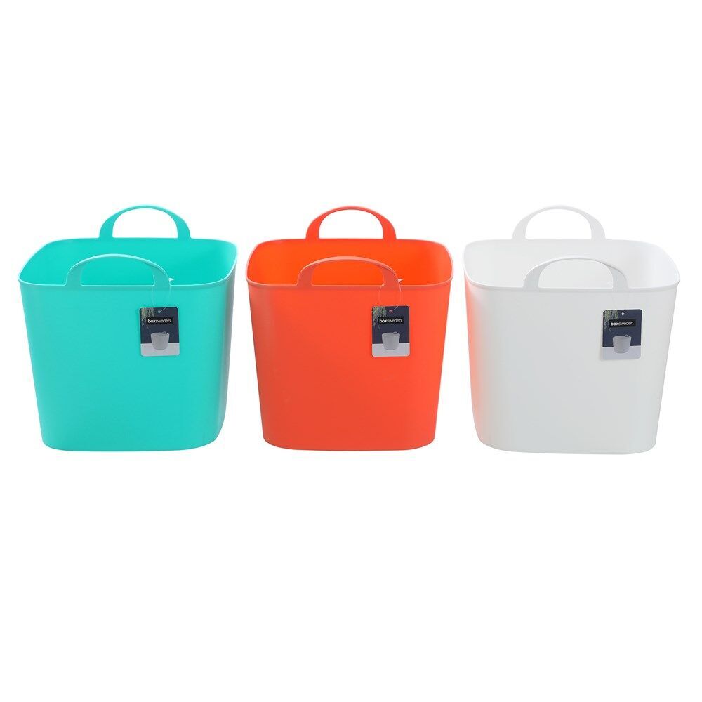 6PK Boxsweden Mini Flexible Storage Organiser Square Tub/Box 16L/34x30cm Assorted