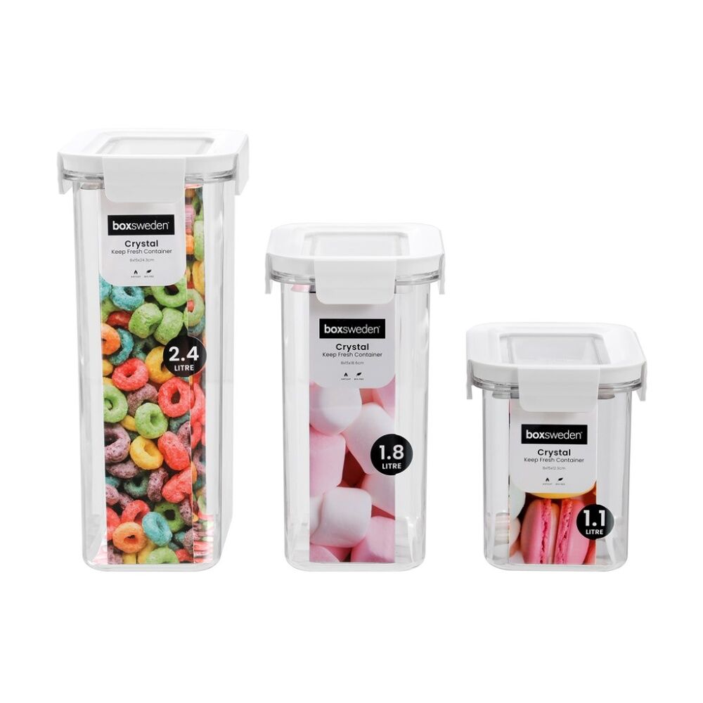 12PK Lemon and Lime Crystal Keep Fresh Container 1.8L Food Safe Kitchenware