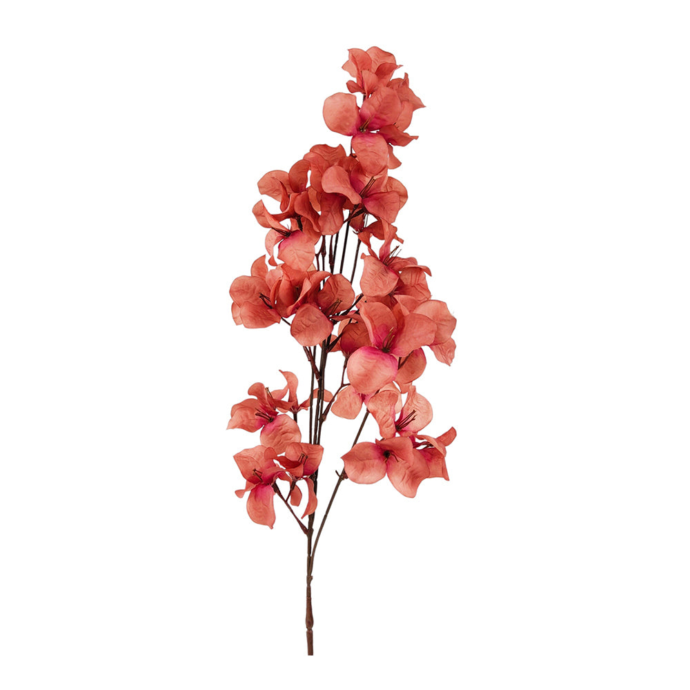 2x Urban Dried Look Artificial Flower 70cm Bougainvillea Stem - Light Pink