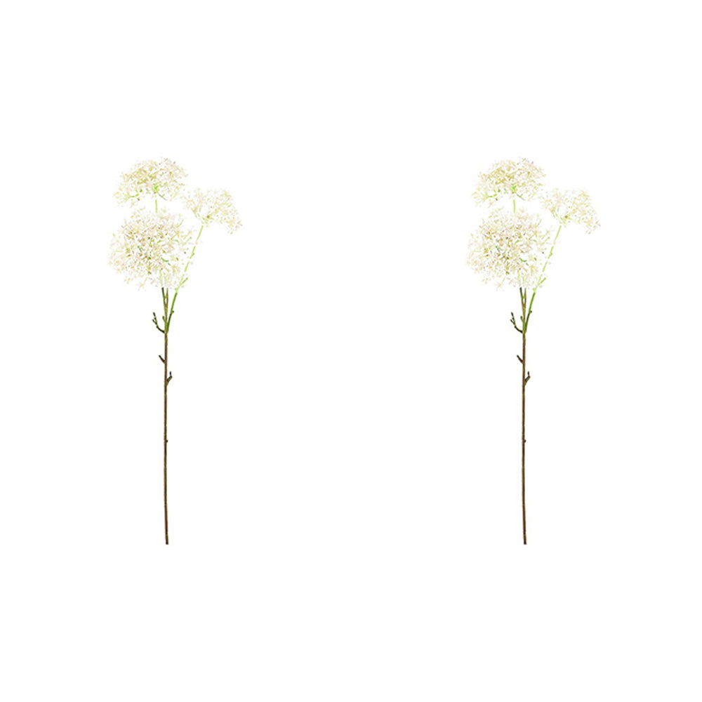 2x Urban 76cm Star Flower Stem Artificial Plant - White