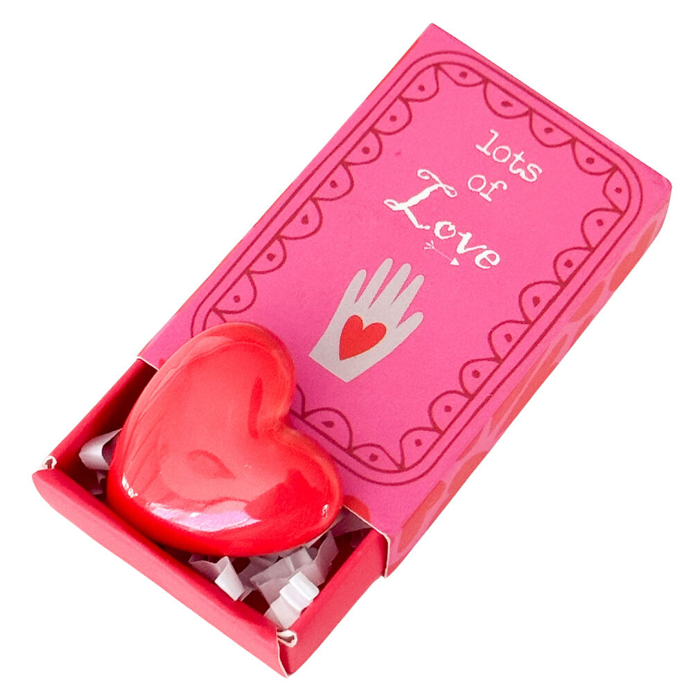 8PK Urban Love Heart Matchbox Memory Gift Keepsake Figurine 5cm Pink