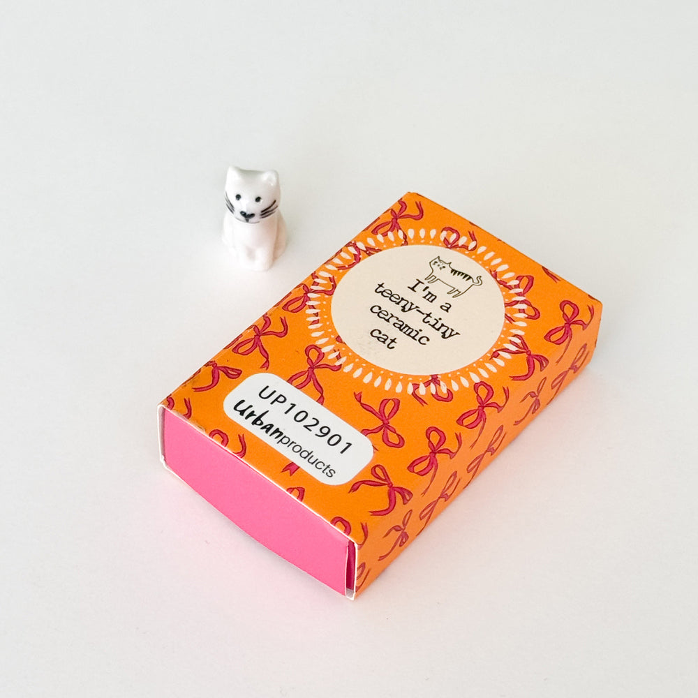 6PK Urban Purrrfect Cat Matchbox Memory Yellow 5cm Gift Keepsake Present