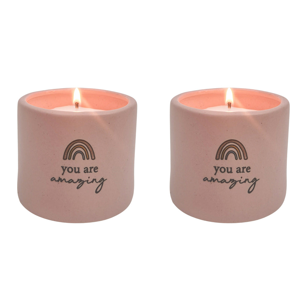2PK Urban You are Amazing Candle Pink 7cm Gift Keepsake Present