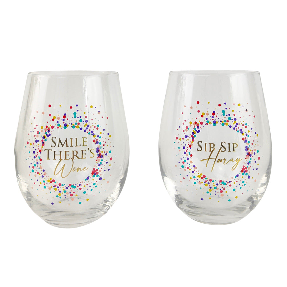 2x 2pc Urban 12cm Sip Sip Hooray Wine Glass Drinking Cup