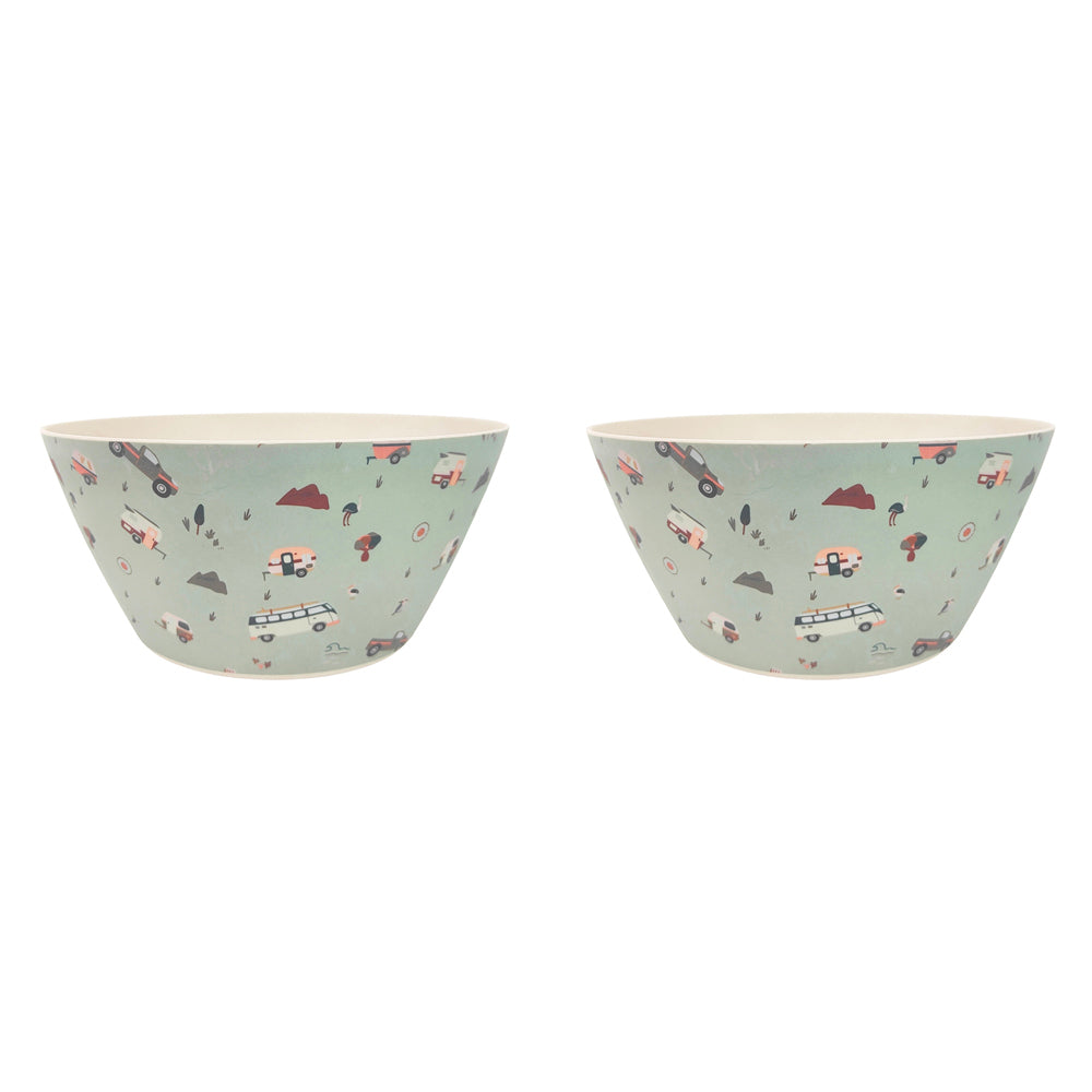 2x Urban Nomad 25cm Salad Bowl Serving Dinnerware - Sage
