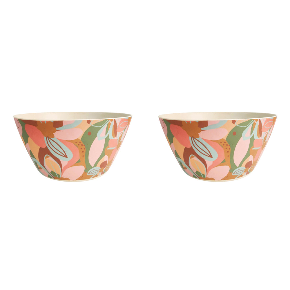 2x Urban Franki Floral 24cm Salad Bowl Serving Dinnerware