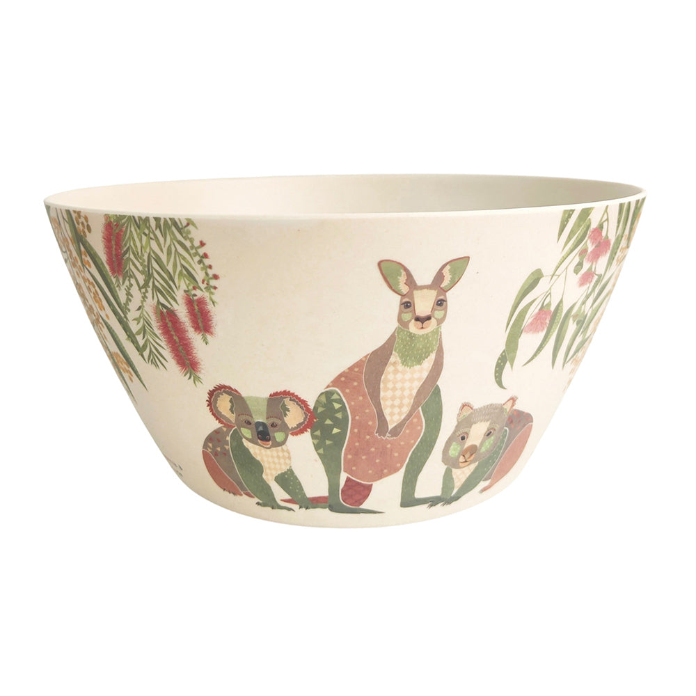 2x Urban FB Aus Animals 24cm Salad Bowl Serving Dinnerware - Grey/Green
