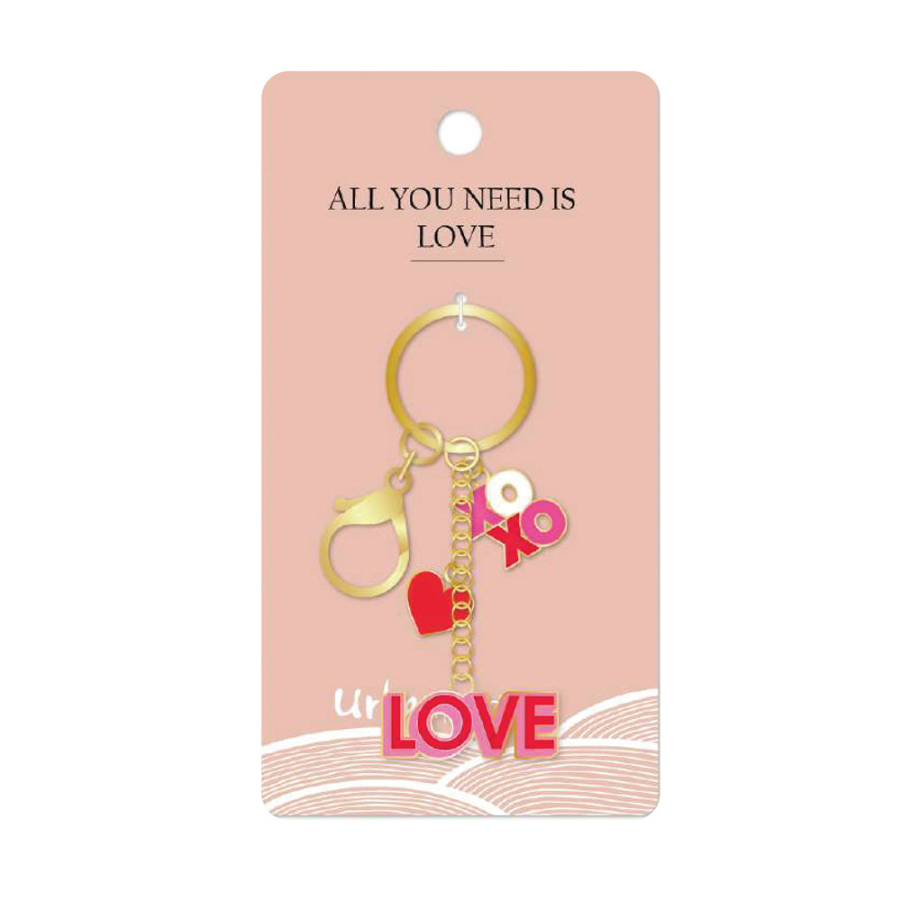 2PK Urban Products Love Keyring/Keychain Accessory Pink/White 12cm
