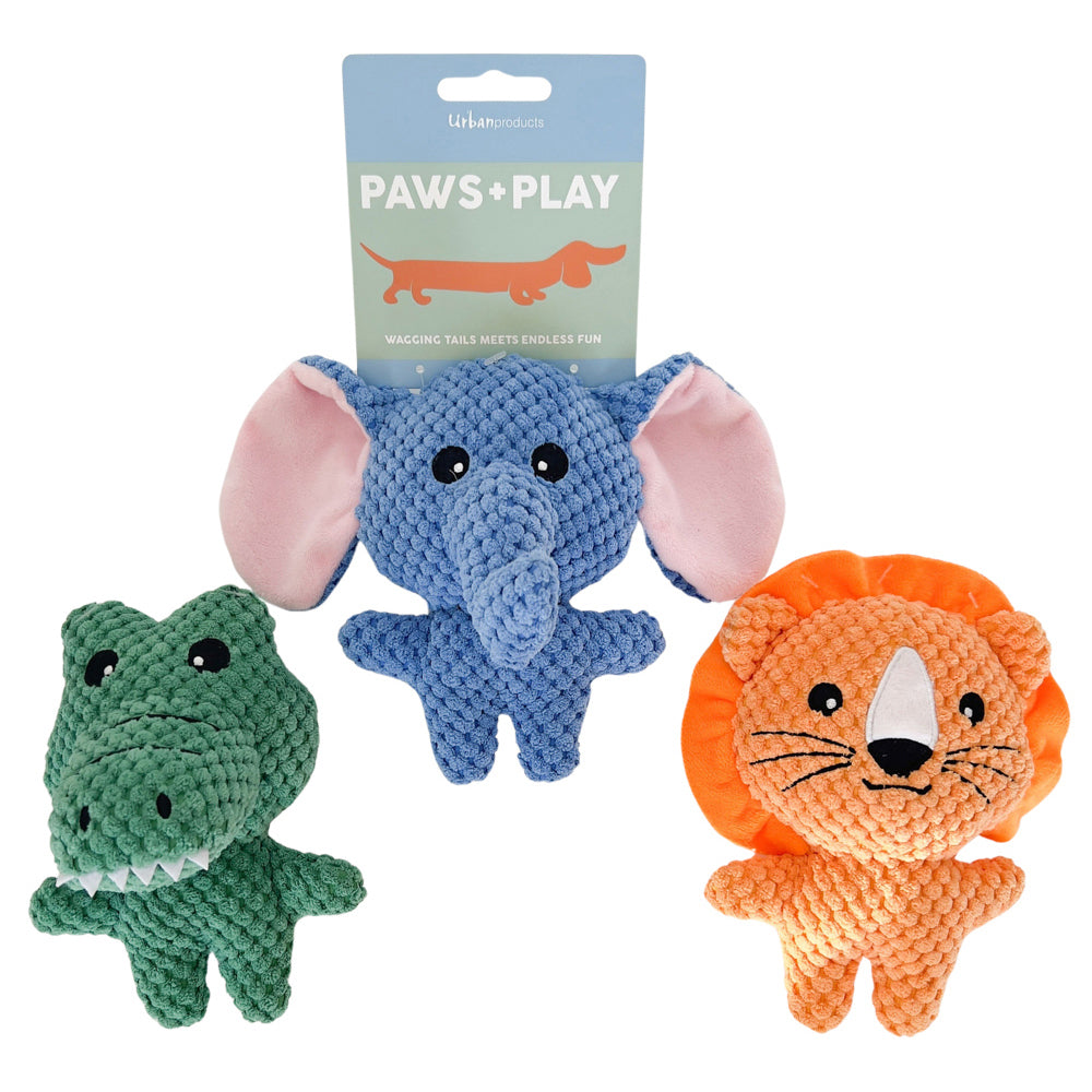 3PK Urban Squeaker Animal Assorted Dog/Pet Durable Play Toy