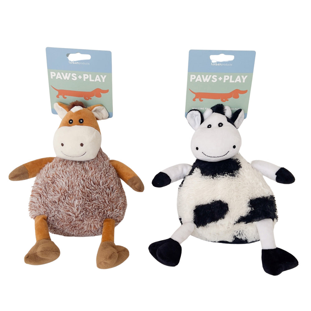 3PK Urban Fluffy Squeaker Animal Brown Dog/Pet Durable Play Toy