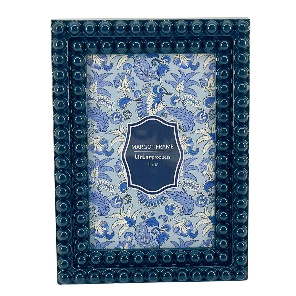 2PK Urban Resin/Wood Margot Photo Picture Frame 4x6in 15cm Dark Blue