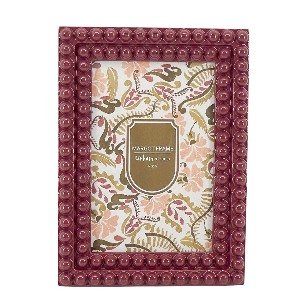 2PK Urban Resin/Wood Margot Photo Picture Frame 4x6in 15cm Burgandy