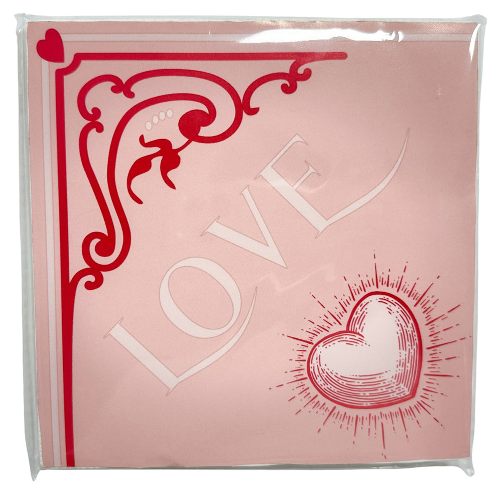 12x 20pc Urban Love Napkins Red 33x33cm Kitchen Decor Tableware