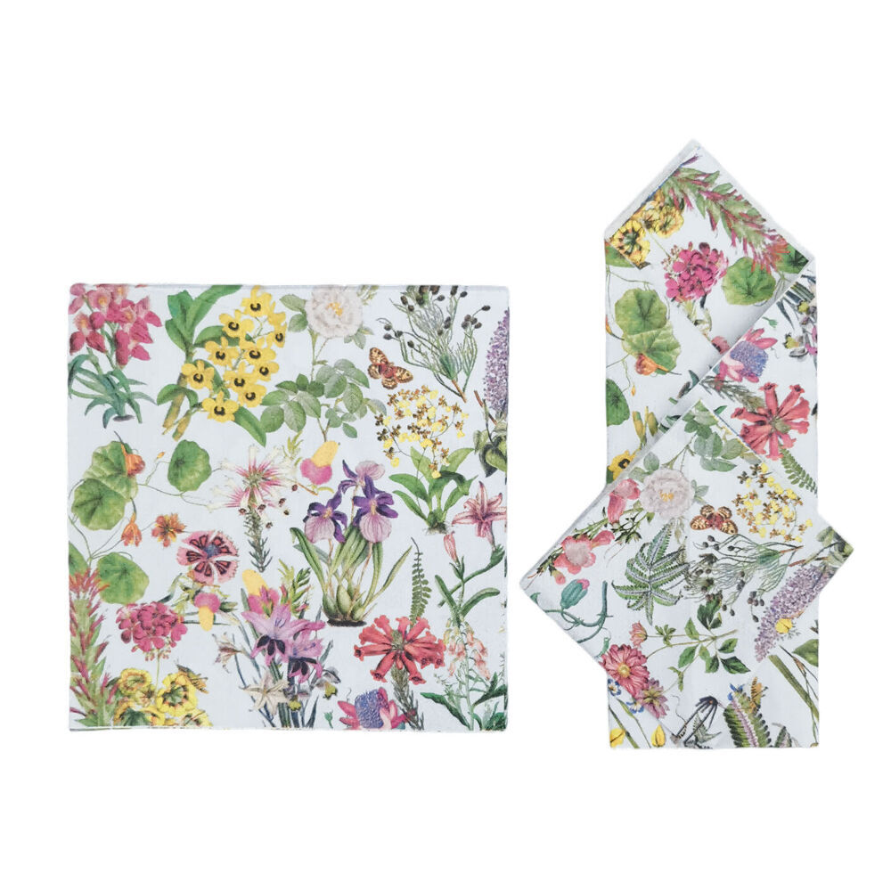 9x 20pc Urban Botanicals Paper Napkins Serviette Set 33x33cm Blue