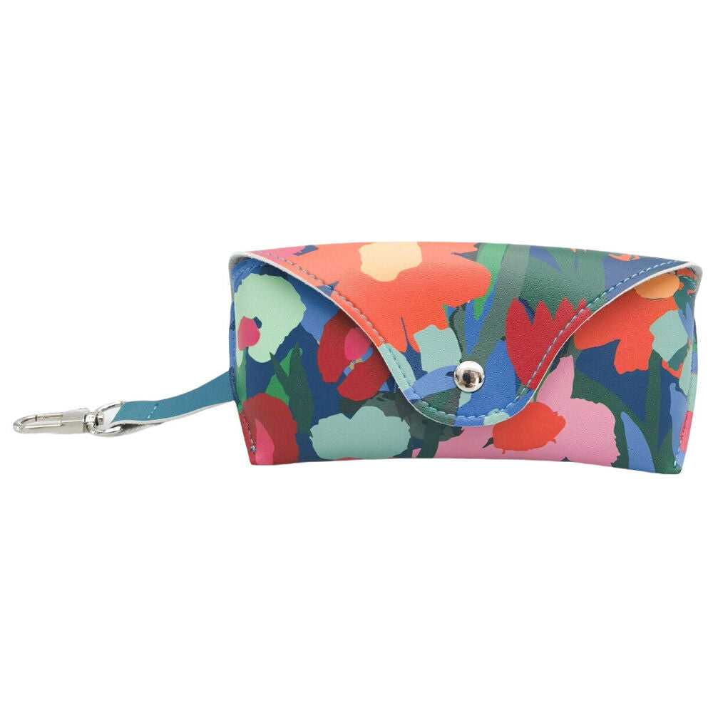3PK Urban Leather Nell Floral Glasses Soft Storage Case 6x16cm Green