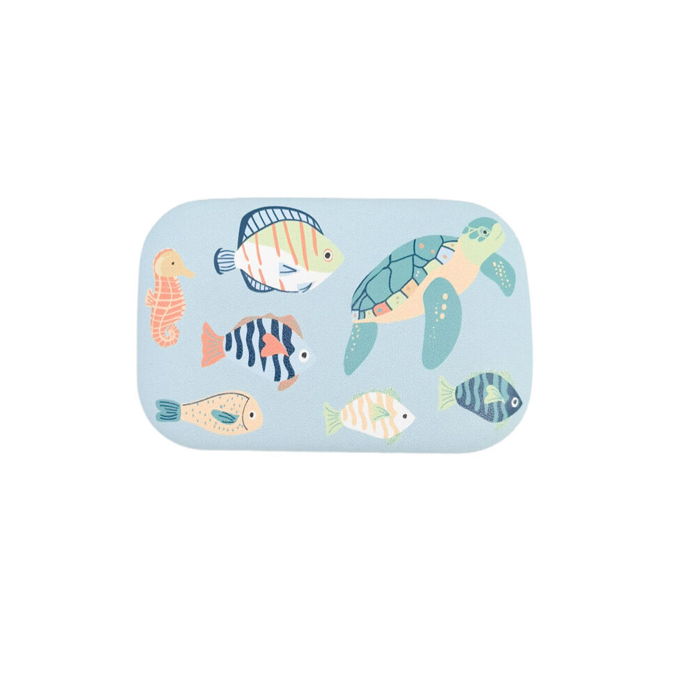 4PK Urban Leather Reef Mini Travel Cosmetic Storage Case 9cm Blue