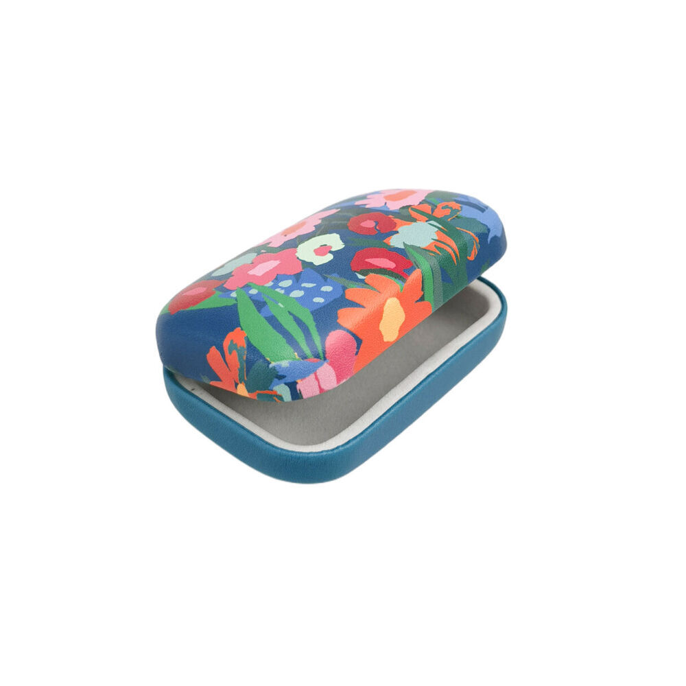 4PK Urban Leather Nell Floral Mini Travel Storage Case 9cm Green