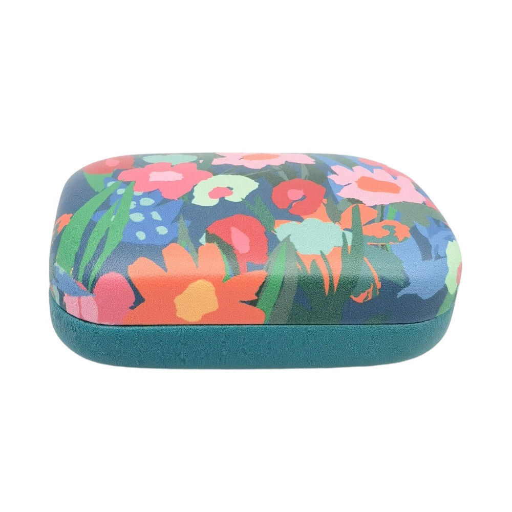 4PK Urban Leather Nell Floral Mini Travel Storage Case 9cm Green