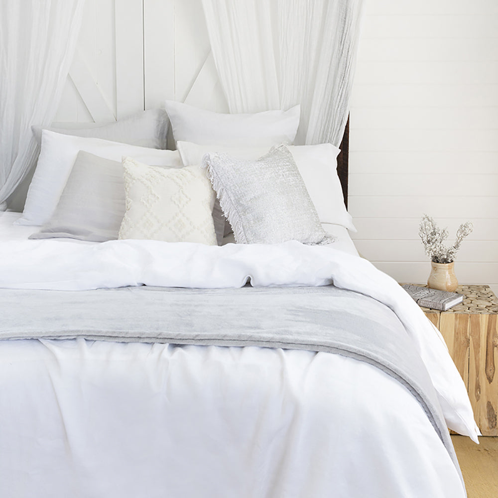 Bambury King Bed Ultraplush Blanket Silver Soft Touch Knitted Home