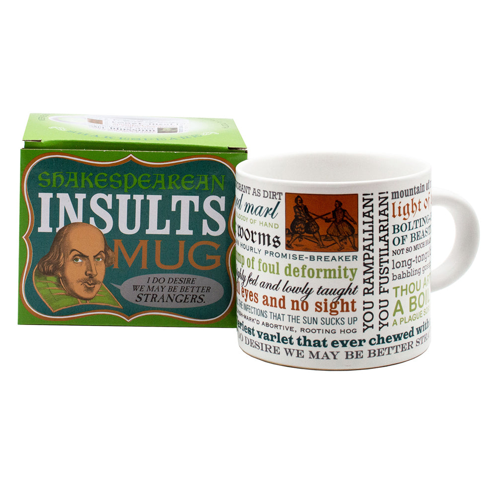 Unemployed Philosophers Guild 11cm Insults Shakespeare Drinking Mug