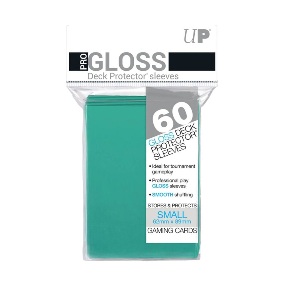 60pc Ultra Pro Mini Deck Gaming Card Sleeve Protector 62x89mm - Aqua