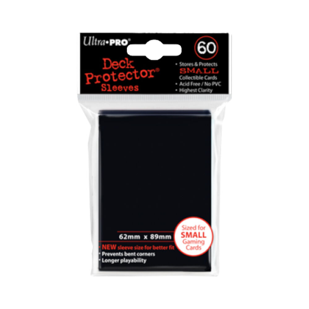 60pc Ultra Pro Mini Deck Gaming Card Sleeve Protector 62x89mm - Black