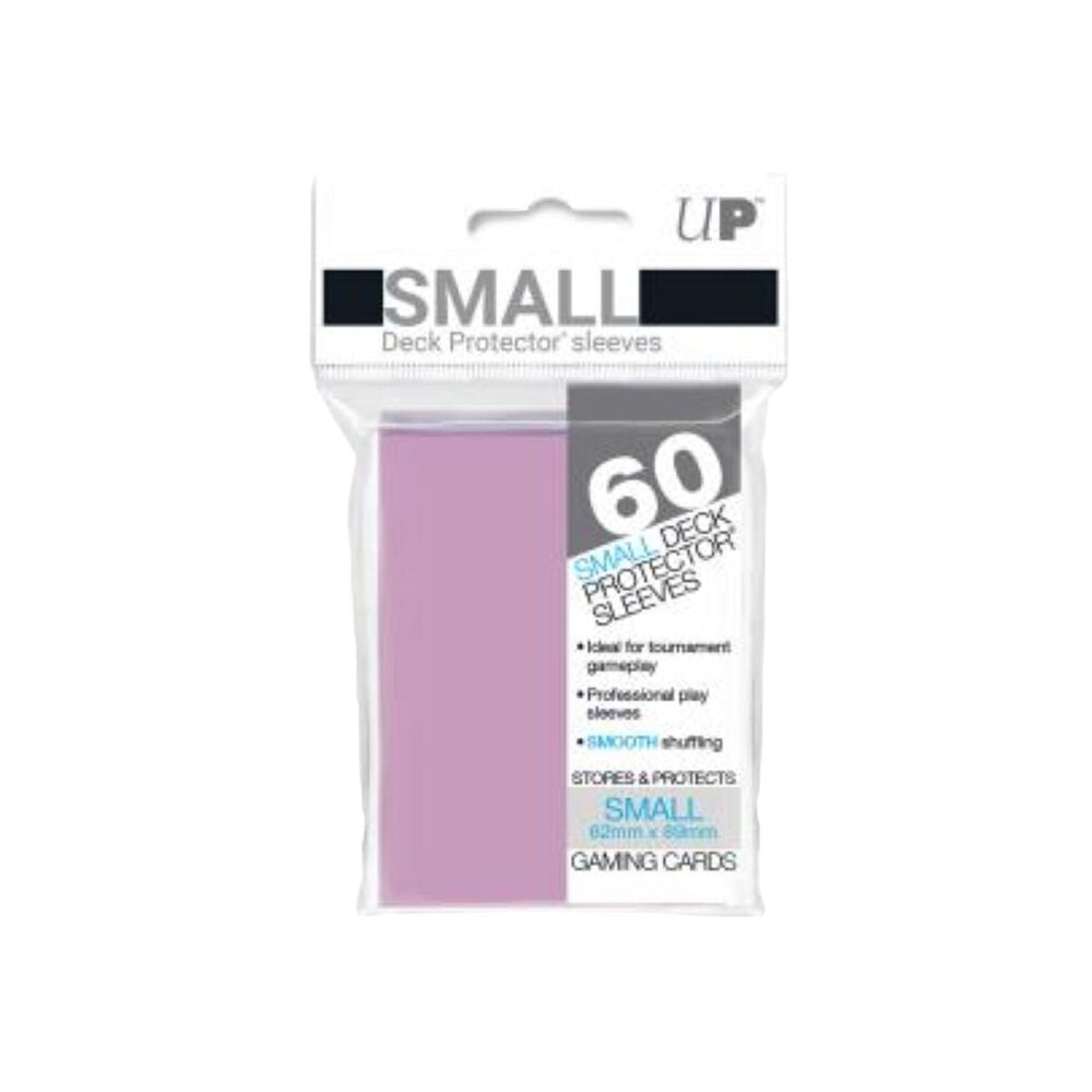 60pc Ultra Pro Mini Deck Gaming Card Sleeve Protector 62x89mm - Pink