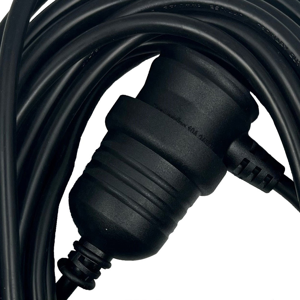 Ultracharge Extension Lead 10M With Piggy Back Plug - Black