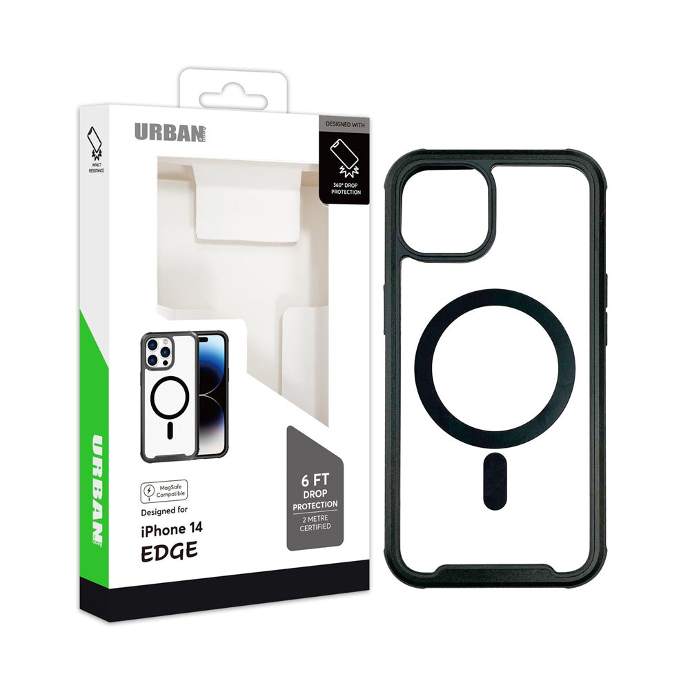 Urban Edge MagSafe Clear Case For iPhone 15 - Black