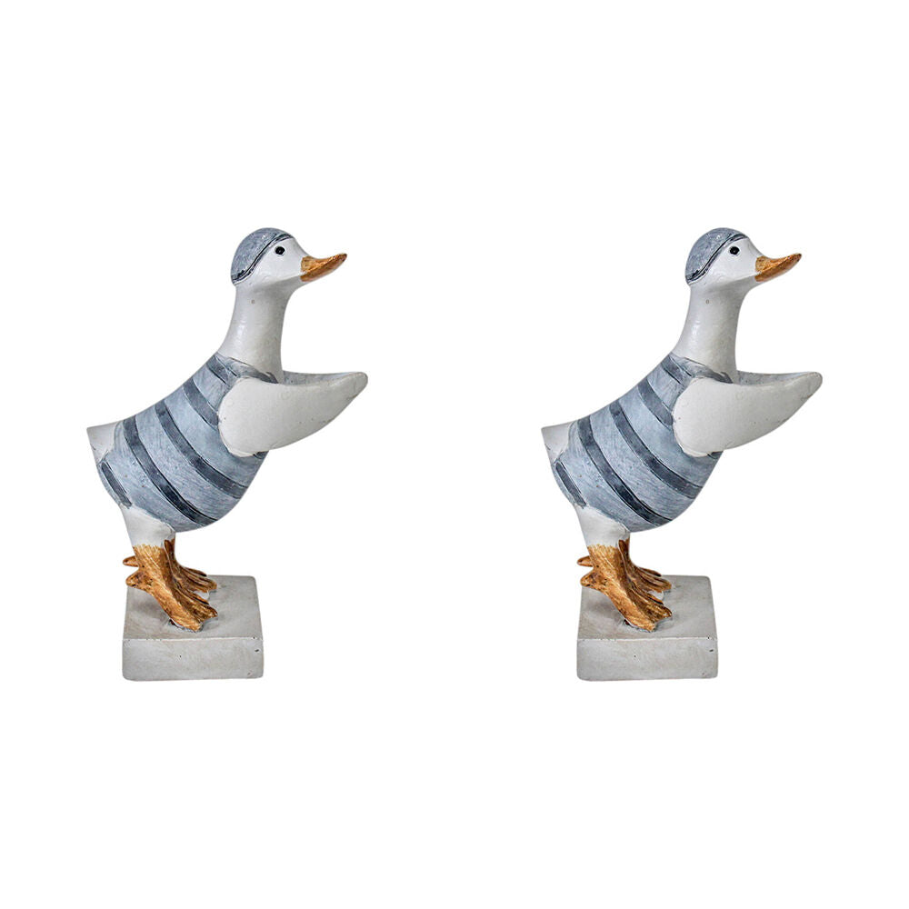 2PK LVD Duck Diving Resin Figurine Home/Lounge Decor Set 16cm
