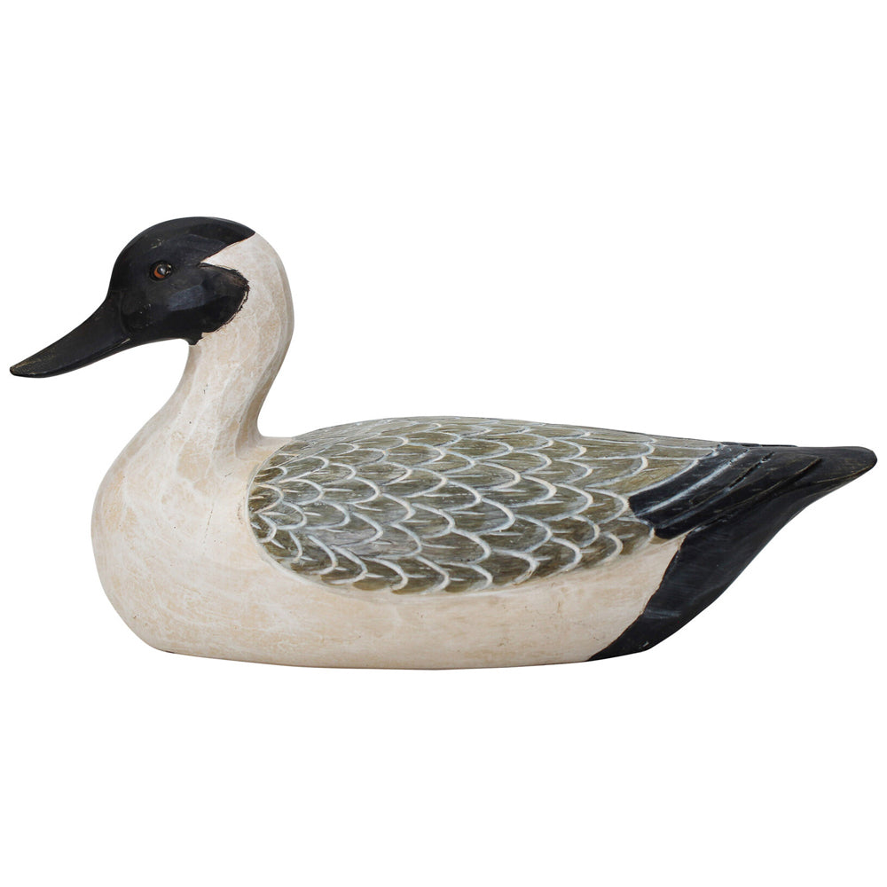 2PK LVD Resin Seated Duck Sculpture Home/Office Decor 31cm