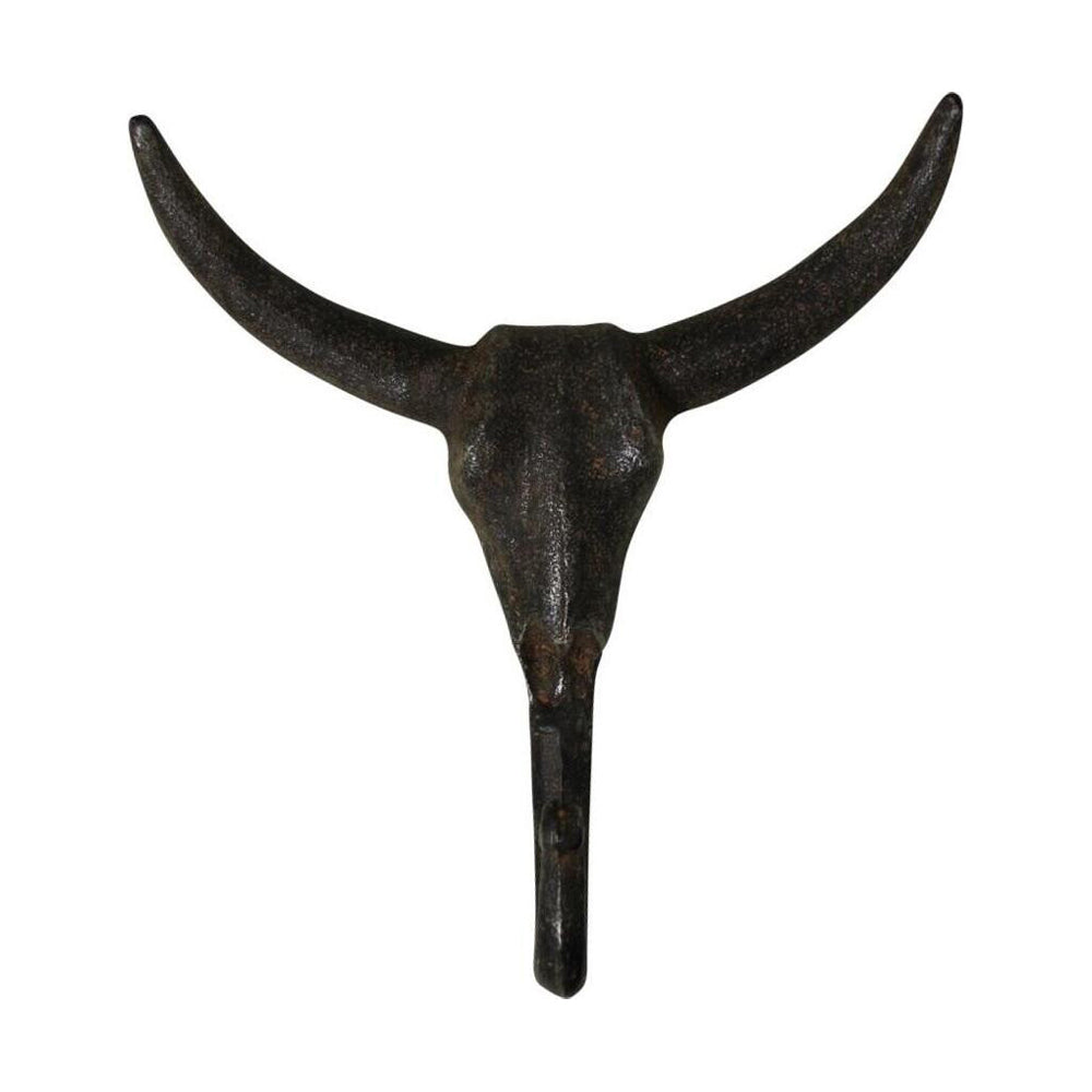 2PK LVD Metal Decorative Hook Skull Sculpture Home/Office Decor 20cm Dark