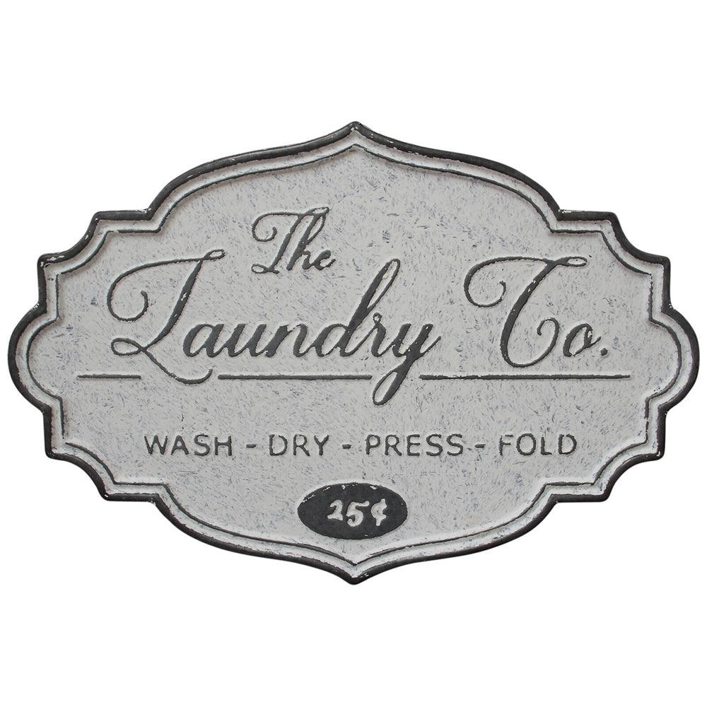 2PK LVD Metal Signboard Laundry Co Home/Shop Decor 56.5cm