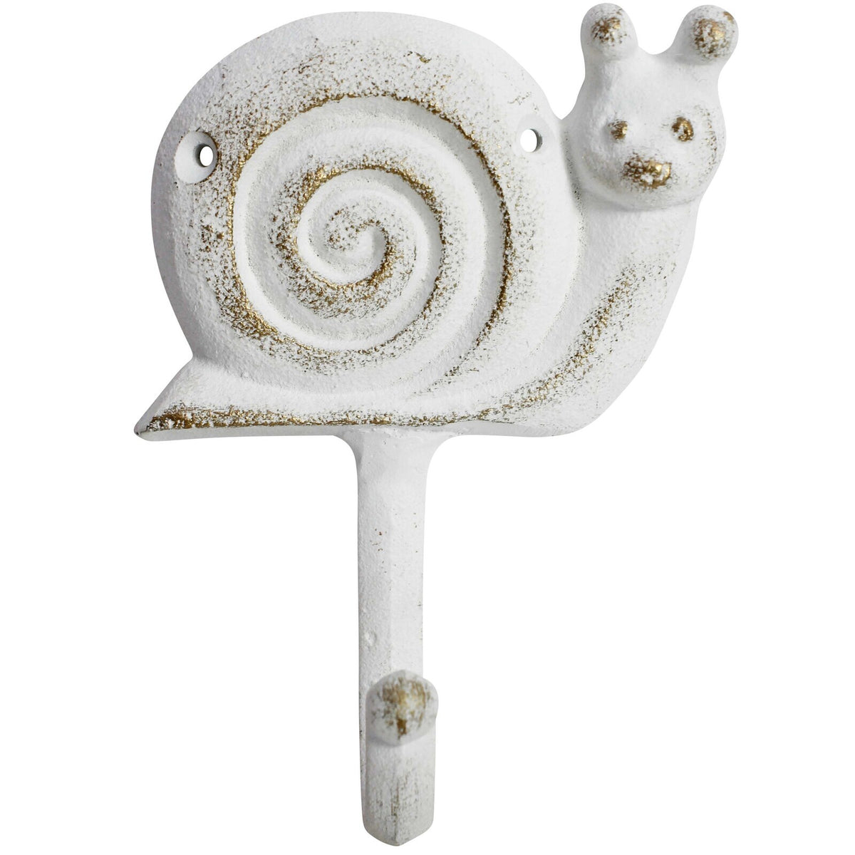 2PK LVD Snail Hook Metal 13.5cm Wall Hanging Decor Organiser - White