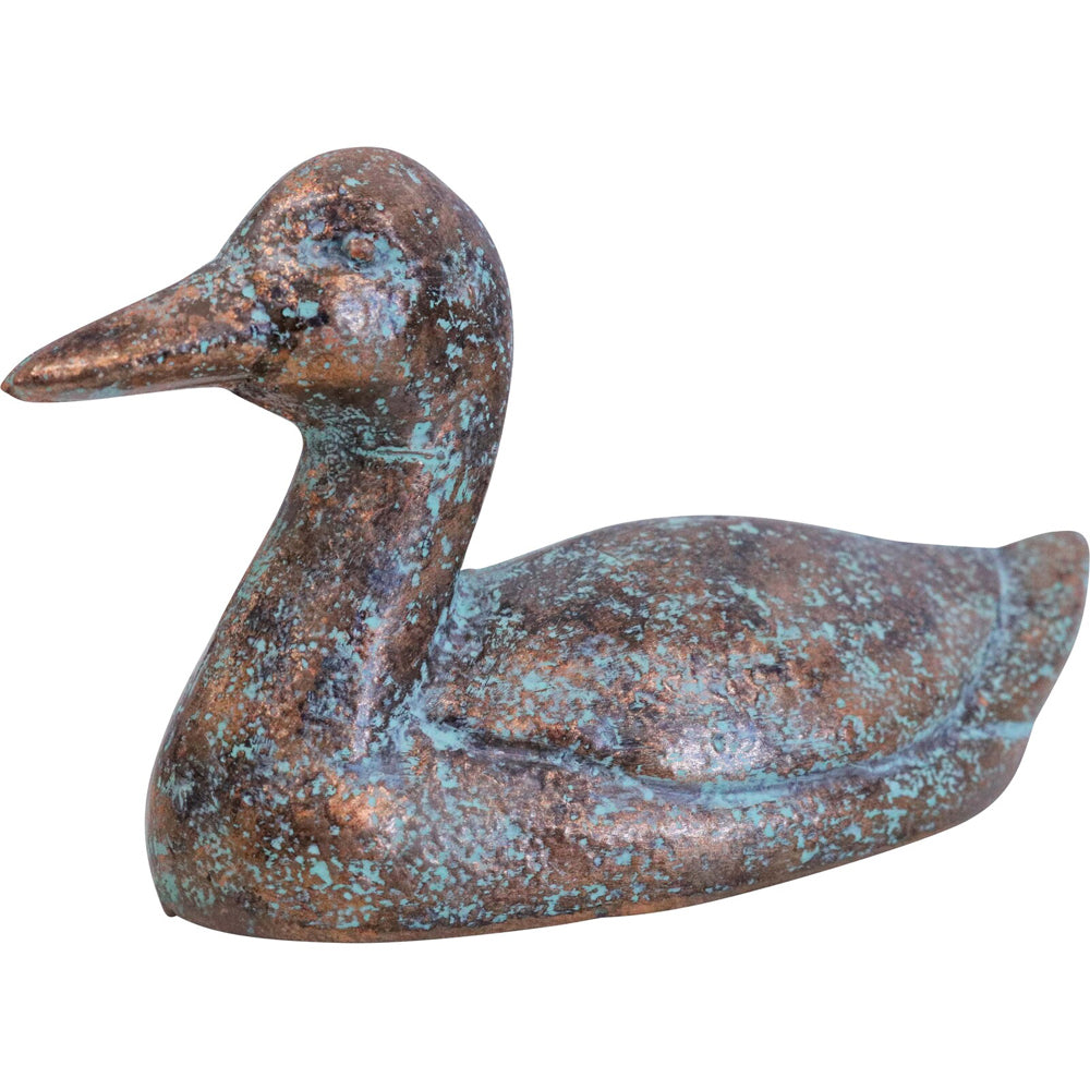 2PK LVD Iron Sitting Duck Sculpture Garden Decor 14.5x8.5cm