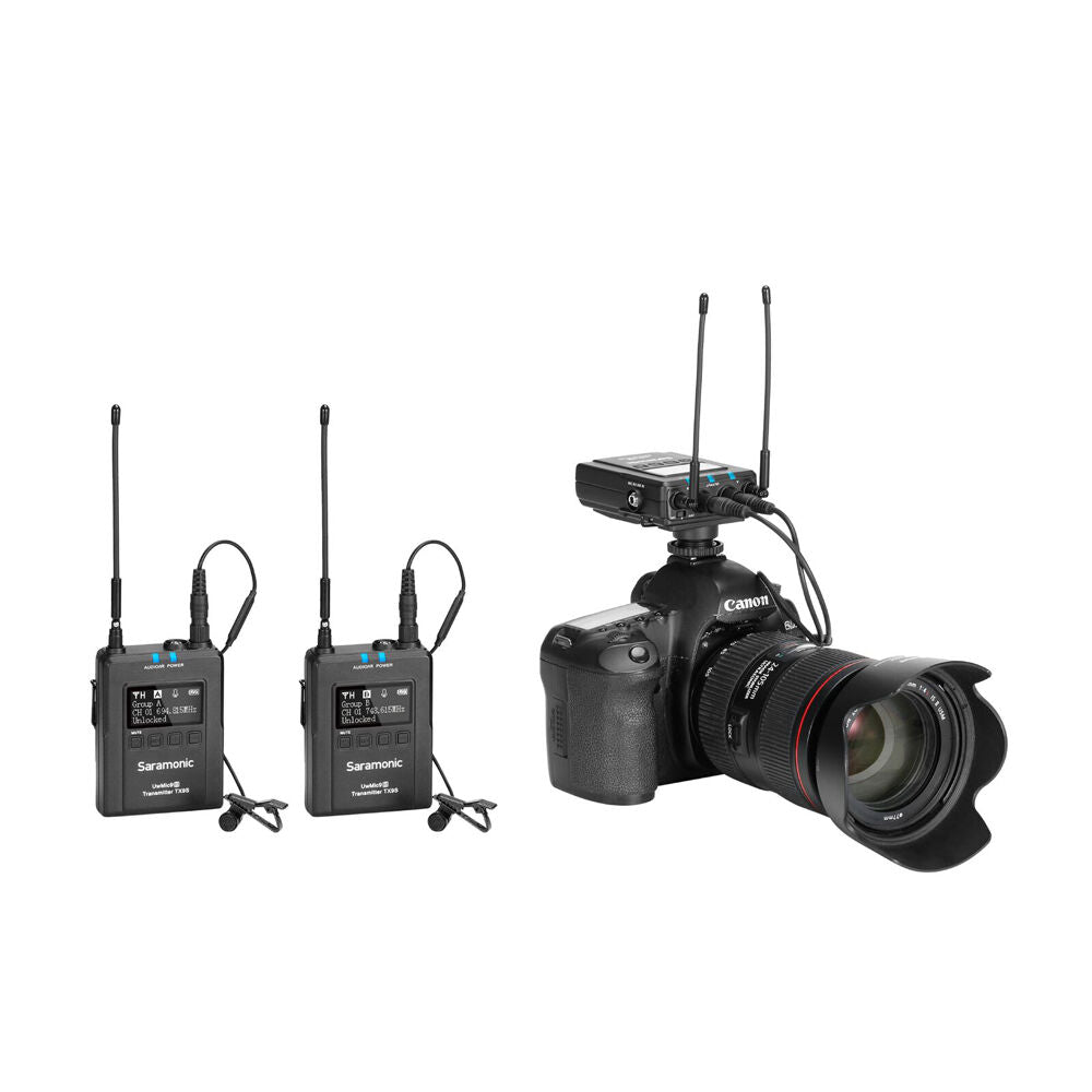 3pc Saramonic UHF Wireless Microphone System Kit For Broadcast/TV/Vloggers