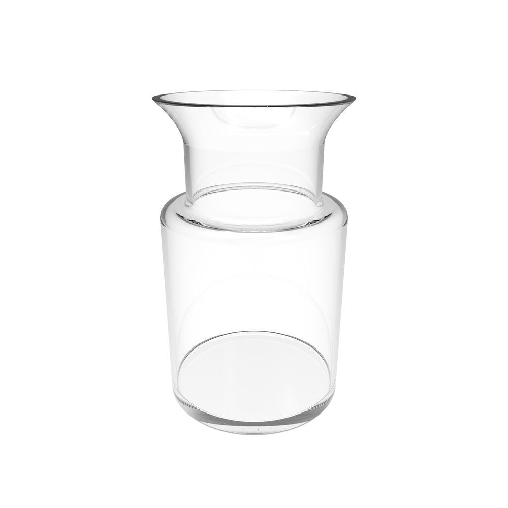 2PK Belle Toby Glass Flower Vase Round Small 23cm - Clear