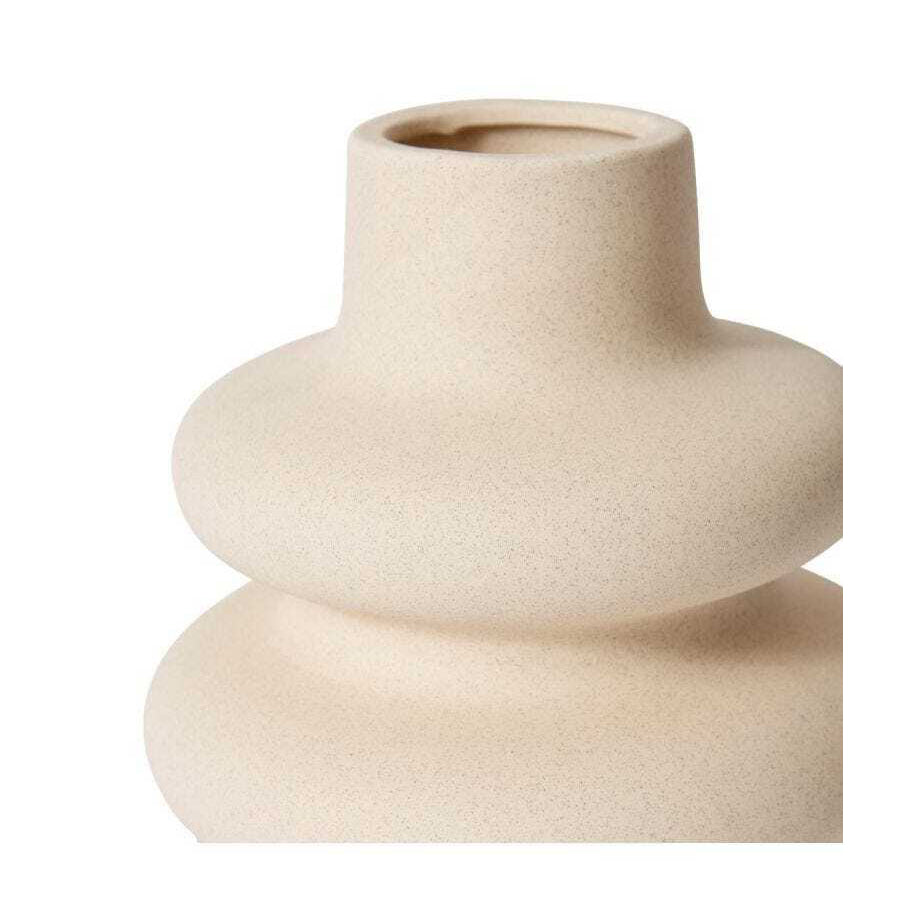 E Style Skylar 24cm Ceramic Flower/Plant Vase Decor - Cream