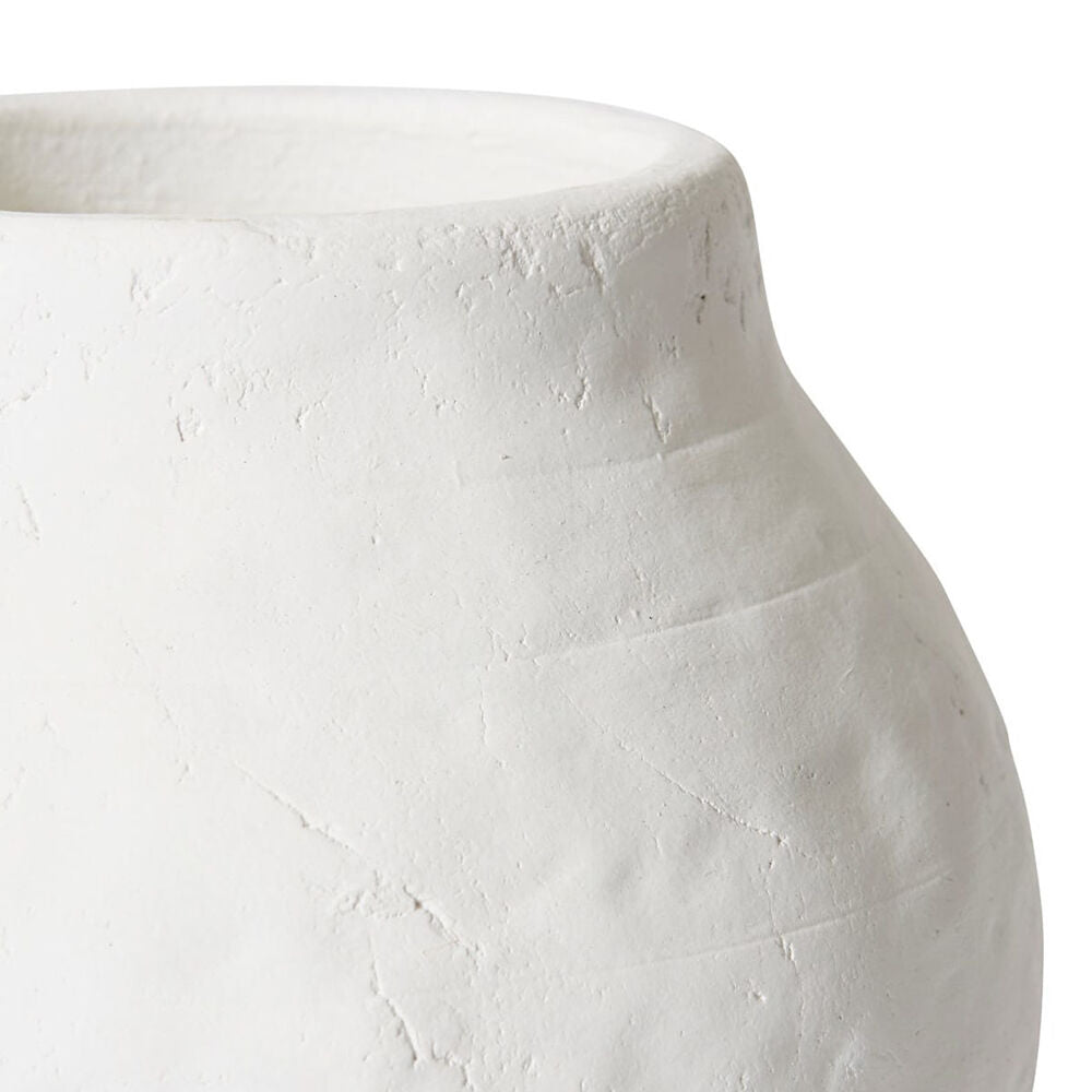 E Style Ceramic Reagan Tall Pot Garden Decor 21x23cm - White
